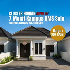 Cluster Eksklusif 7 Menit Kampus UMS Solo Bisa Request Desain Interior