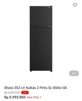 KULKAS SHARP 2 PINTU SHARP SJ-426GI-MK 338 LTR