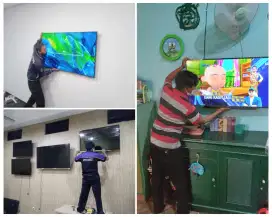 Braket +pasang atau pasang saja jika sudah ada bracket breket led tv