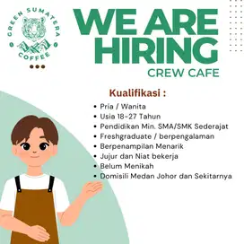 DIBUTUHKAN CREW COFFEE SHOP MEDAN