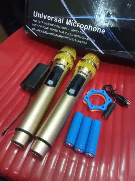 2mic wireless uhf jarak 20m baru