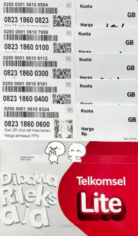 Nomor cantik Telkomsel | harga di deskripsi