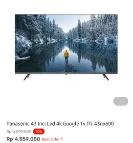 PANASONIC GOOGLE TV 4K 43 INCI