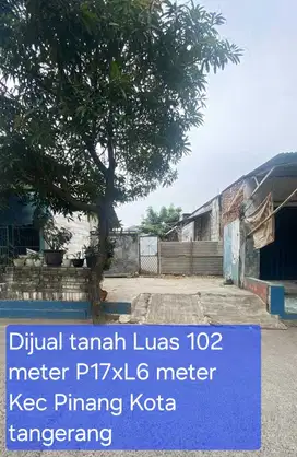 DIJUAL TANAH kavling 102 meter kunciran mas permai  termurah