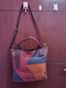 TAS FOSSIL EMERSON SATCHEL MULTI PATCHWORK