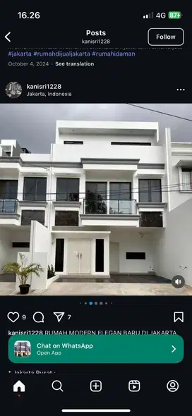 Dijual Rumah Minimalis Baru di Percetakan Negara Jakarta Pusat