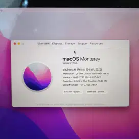 Macbook Air 2020 Ram 8 Ssd 1 Tb Core I5 Layar 13 inch buat kuliah