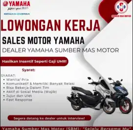 LOWONGAN KERJA SALES MOTOR DEALER YAMAHA SUMBER MAS MOTOR