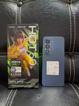 Infinix hot 50 256gb fullset mulus kaya baru semua original
