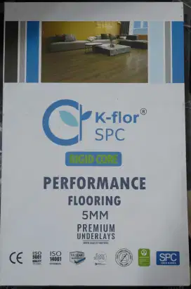 Lantai spc k-flor wood tebal 5,5mm