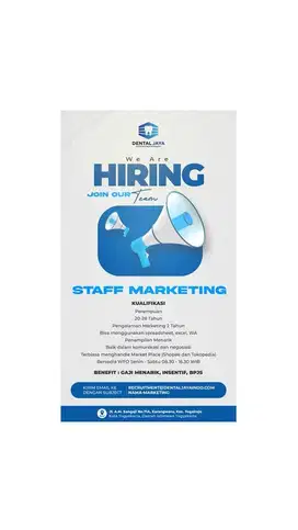 STAFF MARKETING YOGYAKARTA
