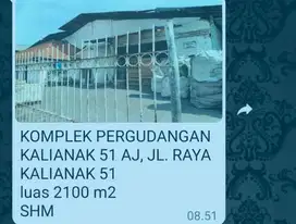 Jual cepat gudang kalianak barat 51