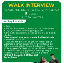 Freelance Kurir Mobil dan Kuri Motor Roda Tiga (VIAR)