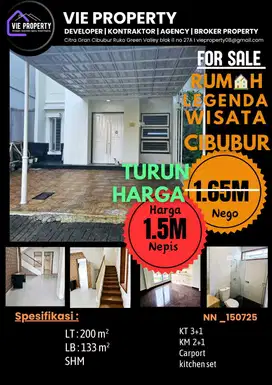 Rumah turun harga Legenda Wisata Cibubur