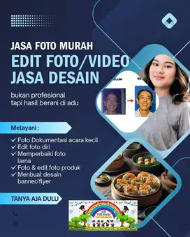 JASA FOTO, VIDEO, DESAIN DAN EDIT MURAH