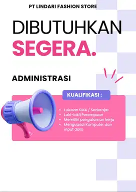 DI BUTUHKAN SEGERA!