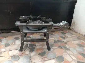 Kompor komplit dengan kuali dan panci stainless