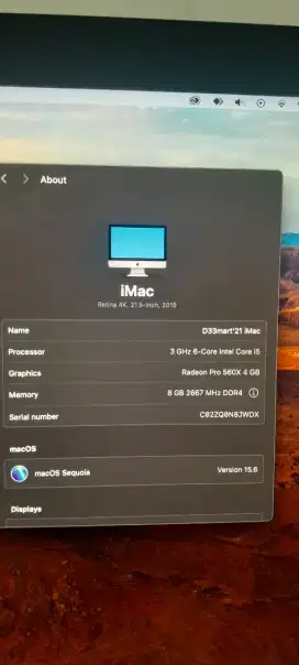 Jual cepat imac 2019