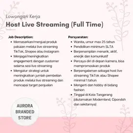 Host Live Streaming Produk Fashion