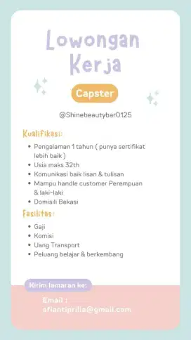 Lowongan capster
