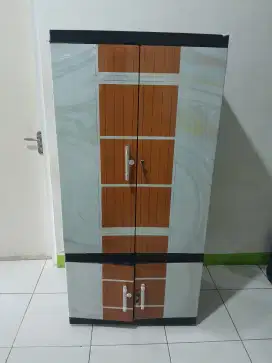 Lemari pakaian plastik 2 tingkat