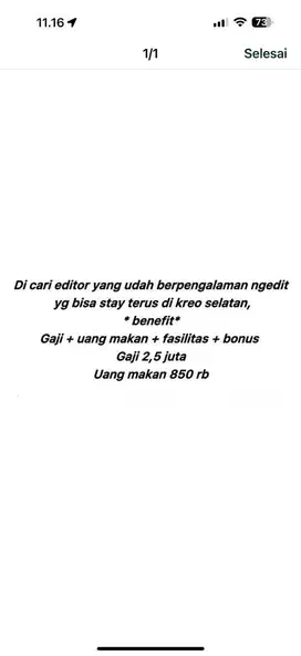 Lowongan untuk editor