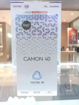 CAMON 40 BARANG BARU
GARANSI RESMI 13 BULAN
SEGEL FRESH, NO REPACK