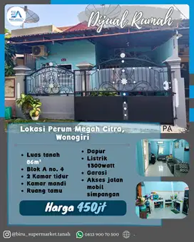 Rumah Lokasi di Perum Megah Citra Wonogiri