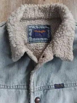 Jaket sherpa Wrangler original denim