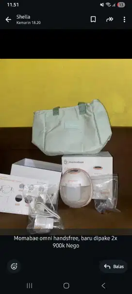 Momabae omni handsfree, baru dipake 2x 
900k Nego