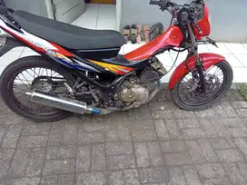 Jual satria fu 150 scd velek jari karbu PE 28 kenalpot ckd baru beli