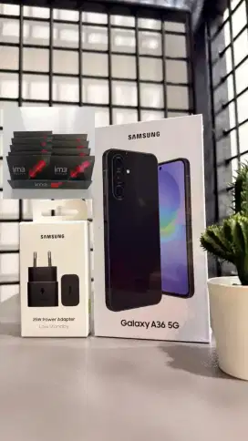 Samsung A36+adapter orginal 25w+kartu kuota Indosat 1 tahun