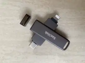 SanDisk iXpand Flash Drive Luxe 256 GB OTG iPhone Lightning & Type C