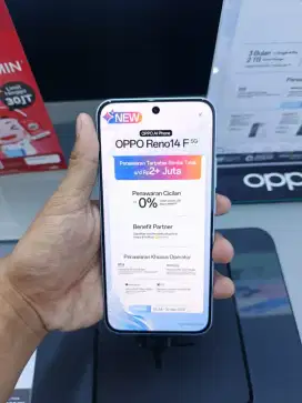CREDIT HP OPPO RENO14F⁵ RAM 8GB/256GB PROMO BUNGA 0% FRE 2KALI CICILAN