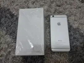 iPhone 6 64GB Silver iBox, BH 80% Ori, Mulus 99%, Fullset Lengkap