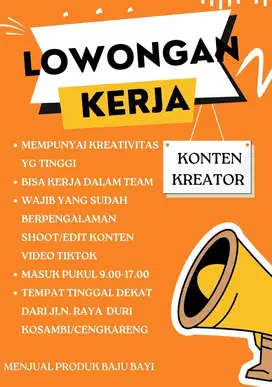 KONTEN KREATOR TIKTOK (Produk Baju Bayi)