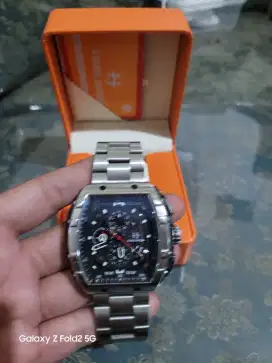 Evan jayden chrono tgl aktif rantai stainless ori mulus spt baru sby