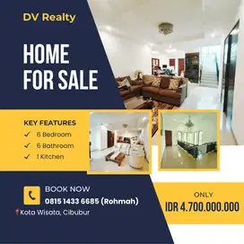 (DVB071)DIJUAL RUMAH SIAP HUNI POSISI HOOK DI DALAM CLUSTER KOTAWISATA