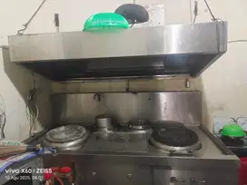 Kompor restoran 2 tungku + penyedot asap