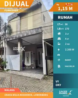 Rumah Furnish di Graha Mulia Residence Suhat Lowokwaru Malang