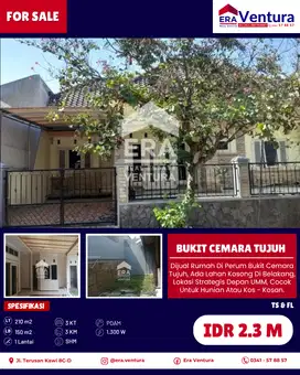 Rumah Di Perum Bukit Cemara Tujuh, Ada Lahan Kosong Di Belakang