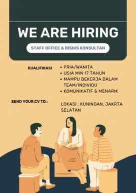 Lowongan kerja di posisi Back Office dan Staff Lokasi Jakarta selatan