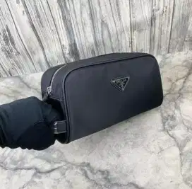 Handbag Pouch Clutch pria prada black