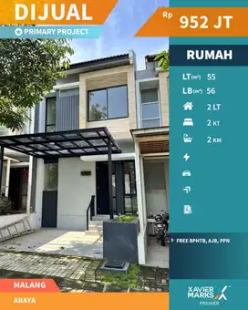 Dijual Rumah Gress di Araya Malang Dekat Kampus Binus