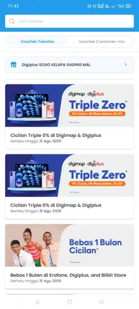 Promo cicilan tanpa kartu kredit,,promo tripel zero by kredivo