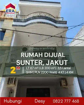 Dijual Rumah di Sunter, Jakarta Utara (Belakang Sunter Mall)