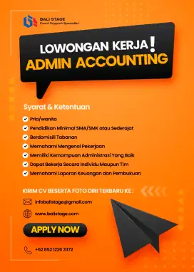Dicari Segera Admin Akunting