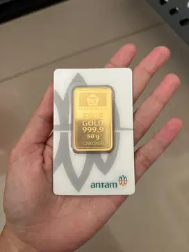 Emas / logam mulia 50 gram antam