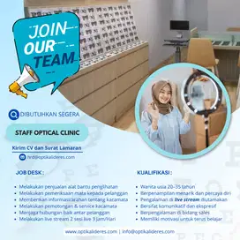 LOWONGAN KERJA – SALES COUNTER OPTIK