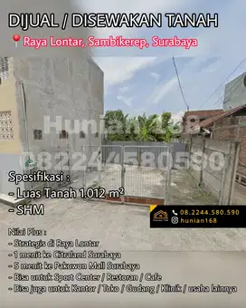 SEWA Tanah Lahan Raya Lontar Surabaya Barat Citraland Lapangan Padel